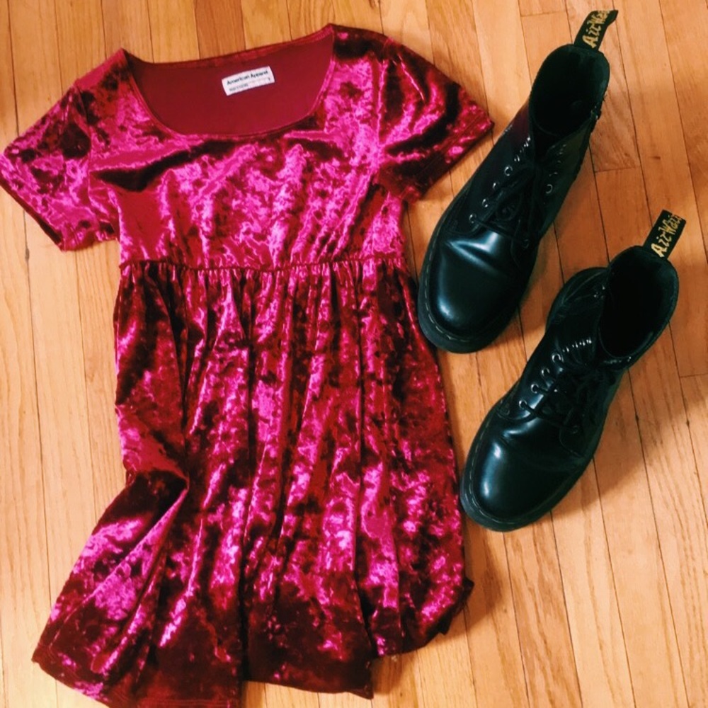 Babydoll Velvet Dress - American Apparel